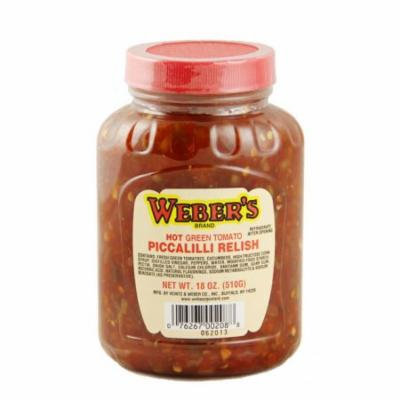 Buffalo's Own Weber's Brand Hot Green Tomato Piccalilli Relish 18oz.
