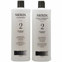 Nioxin System 2 Cleanser ; Scalp Therapy Duo (Natural Hair: Noticeably Thinning) 33.8 oz (1 Liter)