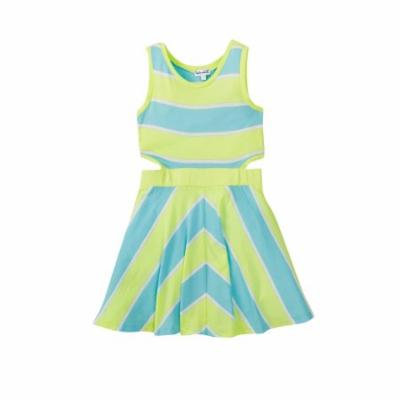Splendid NEW Green Blue Baby Girls Size 4T Striped A-Line Cutout-Side Dress