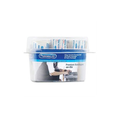 PhysiciansCare First Aid Bandages, Assorted Sizes, Box Of 150