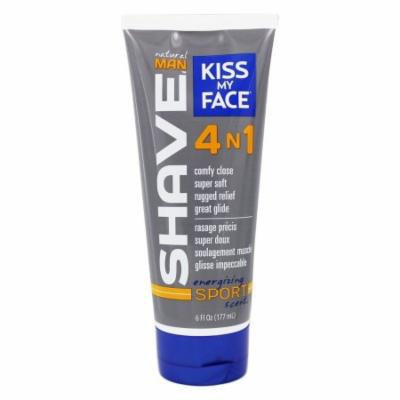 Kiss My Face - 4 N 1 Natural Man Shave Energizing Sport Scent - 6 oz.