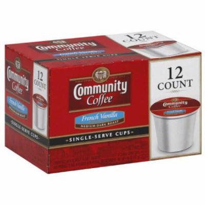 Community Coffee French Vanilla Medium-Dark Roast Single-Serve Cups, 12 count, 4.65 oz, (Pack of 10)