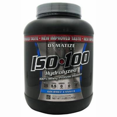 Dymatize Nutrition ISO 100 Whey Protein Powder, Gourmet Vanilla, 3 Pounds