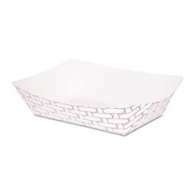 Boardwalk Paper Food Trays Red Weave Food Trays, 1