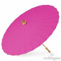 Weddingstar 43017-50 Paper Parasol - Raspberry