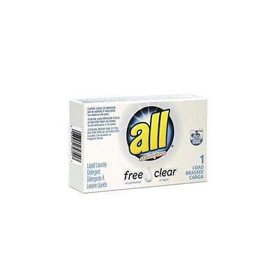All Free Clear HE Liquid Laundry Detergent, Unscented, 1.6 oz Vend-Box (100 ct.)