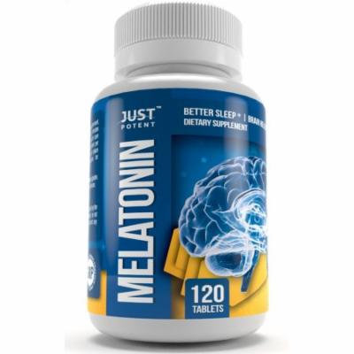 Just Potent High Grade Melatonin Supplement :: 10mg Tablets :: 120 Tablets :: Better Sleep :: Brain Health :: Non-Habit Forming