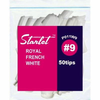 Starlet Royal French White #9 Nail Tips 50-Count