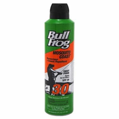 Bull Frog Spf#30 Mosquito Coast Sunscreen & Insect Continuous Spray - 6oz (3 Pack)