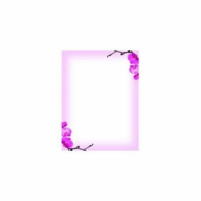 Great Papers 972790 Pink Orchids Letterhead - 80 Sheets/Pack