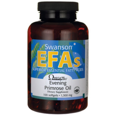 Swanson Evening Primrose Oil (Omegatru) 1,300 mg 100 Sgels