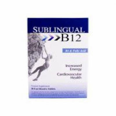 Sublingual B12, B6 ,+ Folic Acid Fast Dissolve Tabs 30 Tablets (2 Pack)