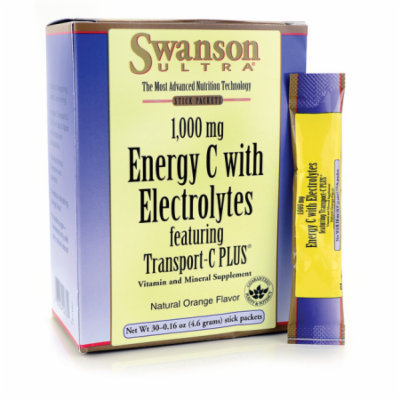 Swanson 1,000 mg Energy C with Electrolytes 30-0.16 oz (4.6 grams) Pkts