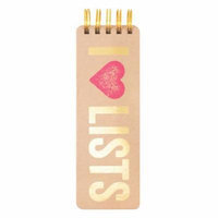 Spiral Kraft Memo List Pad - I Love Lists