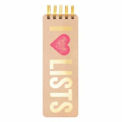 Spiral Kraft Memo List Pad - I Love Lists