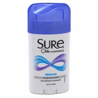 Sure Wide Solid Anti Perspirant & Deodorant Regular 1.7 oz. (Pack of 6)