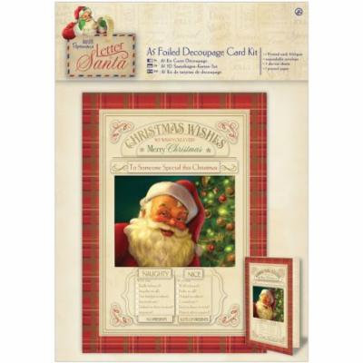 Papermania Letter To Santa A5 Decoupage Card Kit-Foiled Naughty & Nice