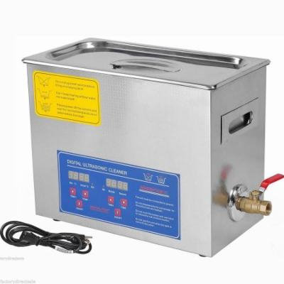Commercial Ultrasonic Cleaner 6L Large Capacity Stainless Steel with Digital Timer and Heater for Jewelry Watch