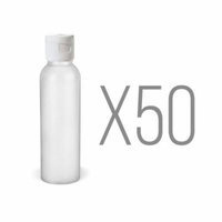 MoYo Natural Labs 2oz Mini Bullet HDPE Fine Mist Spray Bottles for Travel 2 oz Cosmetic Mist Spray Bottle with TSA Approved BPA Free Made in USA Qty 50