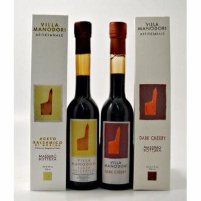 Villa Manodori Artigianale ; Dark Cherry Balsamic Vinegar, set of 2