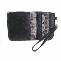 Tarte Black Beige Wristlet Makeup Cosmetic Bag