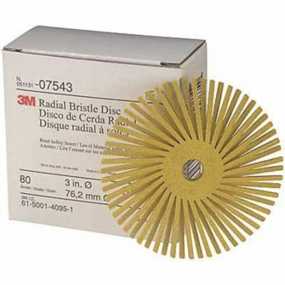3M 24277 Radial Bristle Disc, TA, 3 In Dia, 80G, PK40