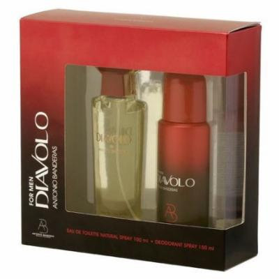Antonio Banderas Diavolo Gift Set for Men 3.4 oz EDT Spray and 5.0 oz Deodorant Spray