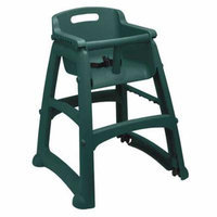 RUBBERMAID FG780608DGRN Youth High Chair, Dark Green