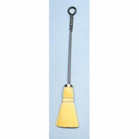 Natural Wrought Iron Individual Broom with Rope Handle 28 1/2'' Long