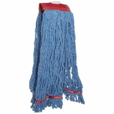 Rubbermaid C253BLU Swinger Loop Shrinkless Mop Heads, Cotton/synthetic, Blue, Large, 6/carton