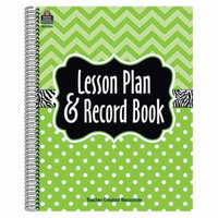 Lime Chevrons and Dots Lesson Plan & Record Book