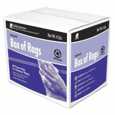 BUFFALO 10060 Cloth Rag, Rcycld Cottn Sweats, 4 lb.Box