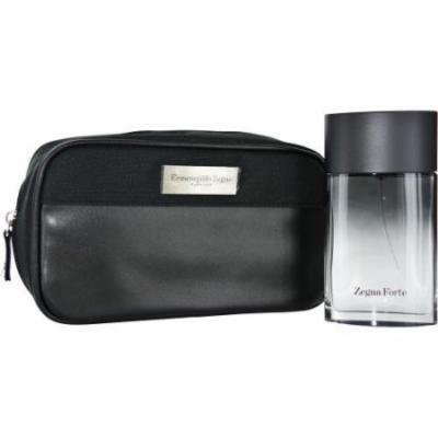 ZEGNA FORTE by Ermenegildo Zegna SET-EDT SPRAY 3.4 OZ & TOILETRY BAG
