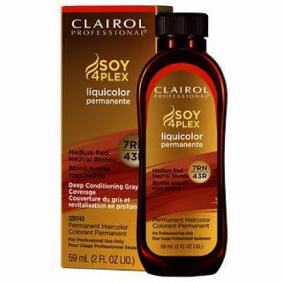 Clairol Professional Soy4Plex Hair Color - #7Rn/43R - Medium Red Neutral Blonde 2 oz. (Pack of 6)