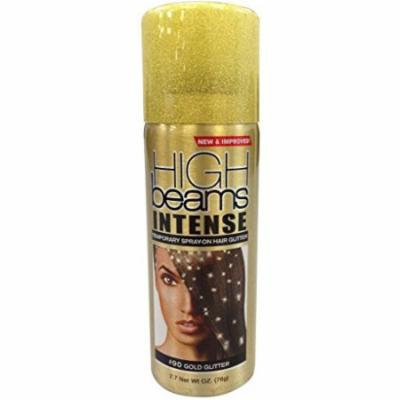 High Beams Intense Temporary Spray-On Hair Color - Gold Glitter 2.7 oz (6 PACK)