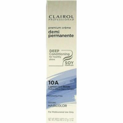 Clairol Premium Crème Demi Permanent Hair Color - #10A Lightest Cool Blonde 2 oz. (Pack of 6)