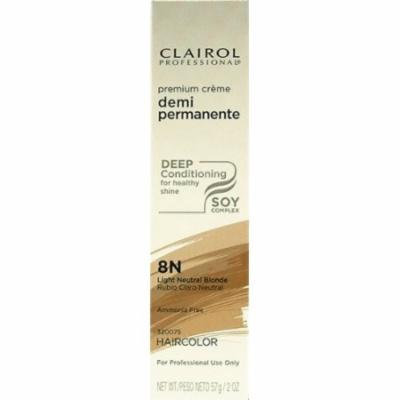 Clairol Premium Cr?me Demi Permanent Hair Color - #8N Light Neutral Blonde 2 oz. (Pack of 2)