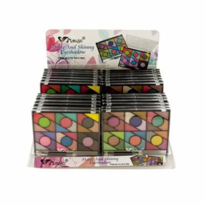 Bulk Buys OL351-24 Matte Shimmer Eye Shadow Countertop Display, 24 Piece