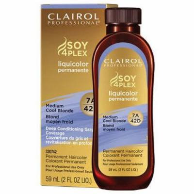 Clairol Professional Soy4Plex Hair Color - #7A/42D - Medium Cool Blonde 2 oz. (Pack of 6)