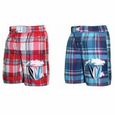 DDI 1893887 Toddler Boys Fashion Swim Trunks With Plaid Prints, 2T-4T