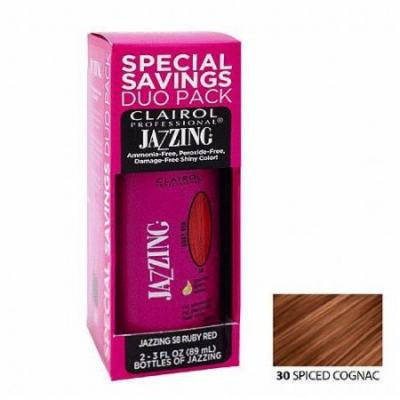 Clairol Jazzing Hair Coloring Duo # 30 - Spiced Cognac 3 oz. (Pack of 2)