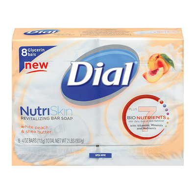 Dial® NutriSkin White Peach & Shea Butter Glycerin Soap Bars