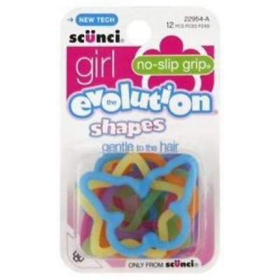 Scunci No-Slip Grip The Evolution Elastics Shapes Assorted Colors