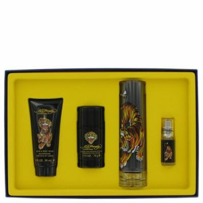 Christian Audigier - Ed Hardy Gift Set -- 3.4 oz Eau DeToilette Spray + .25 oz Mni EDT Spray + 3 oz Shower Gel + 2.75 oz Deodorant Stick - 4pcs