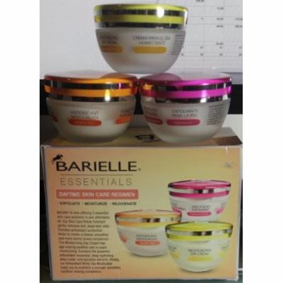 Barielle Essentials Daytime Skin Care Regimen 3-Piece Set - Antioxidant Moisturizer Day Cream Skin Polish Exfoliant