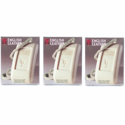 Dana English Leather Soap on a Rope for Men, 6.0 Ounce (3 Pack)