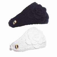Greatlookz Polar Primrose Knit Headband with Sequin Flower for Girls