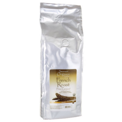 Swanson French Roast Fine Ground Organic Coffee 1 lb (454 grams) Pkg