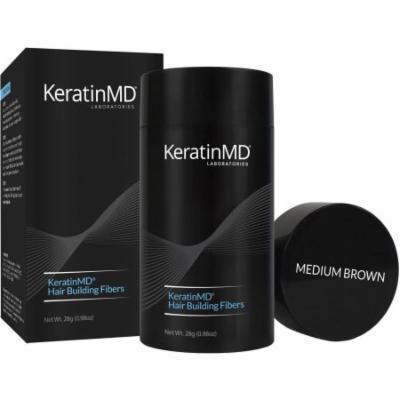 KeratinMD Laboratories Hair Building Fibers, Medium Brown, 0.98 oz