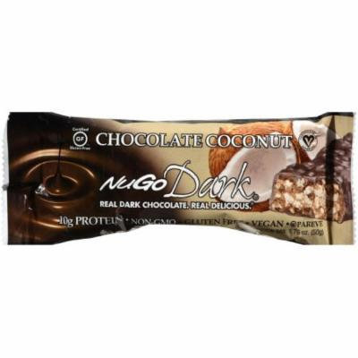 Nugo Dark Coconut Chocolate Bar, 1.76 oz, (Pack of 12)